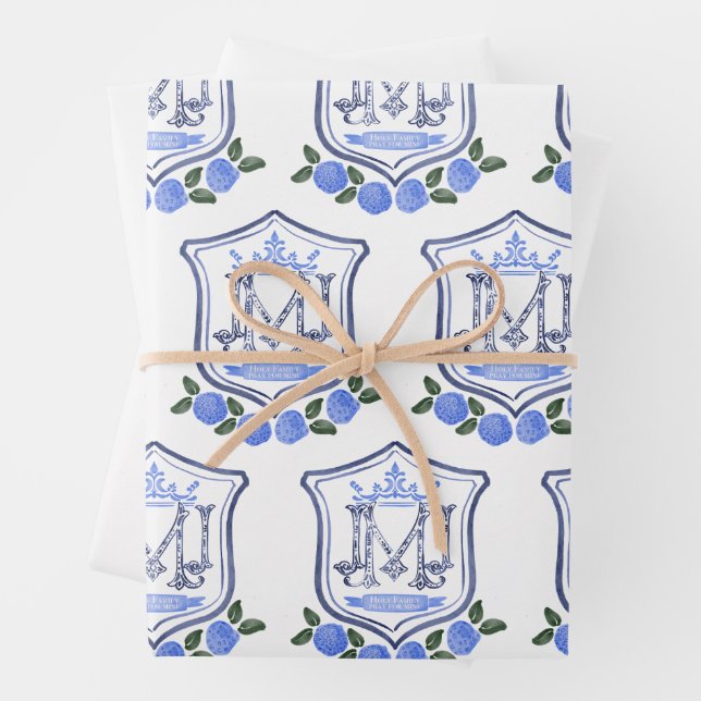 Holy Family Monogram Wrapping Paper  (In situ)
