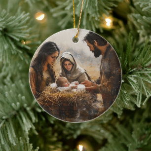 Holy Family Nativity Christmas Ornament