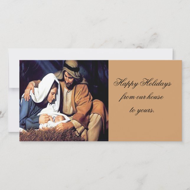 Holy Family nativity Holiday Card (Front)