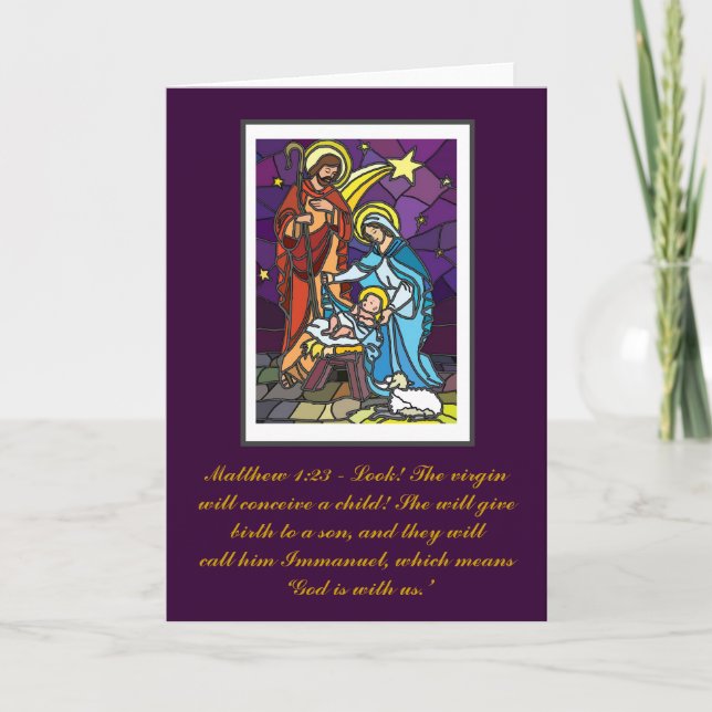 Holy Family Nativity Holiday Card (Front)