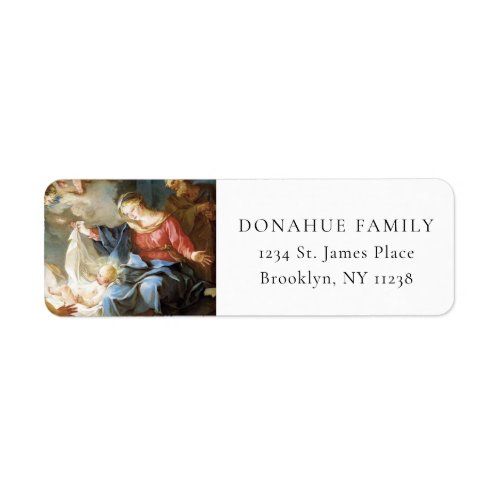 Holy Family Nativity Religious Christmas Label