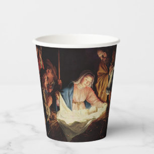 Holy Family Nativity Scen Religious Christmas Paper Cups