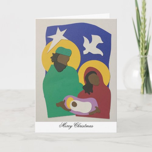 Holy Family Nativity with Jesus Christmas Card KJV