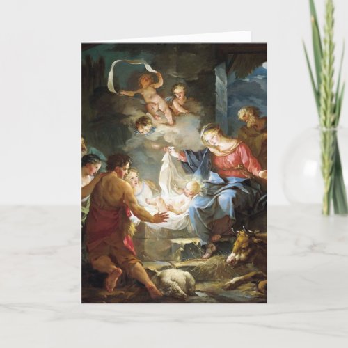 Holy Family Nativy Photo Religious Christmas  Holiday Card