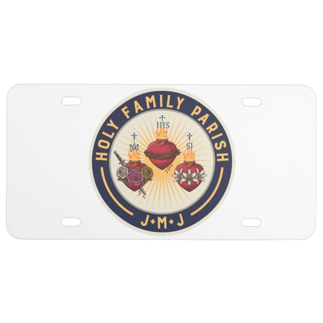 Holy Family Parish License Plate (Front)