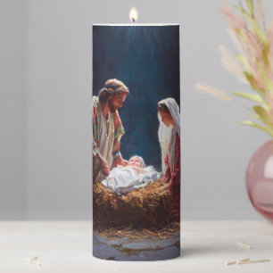 Holy Family Pillar Candle