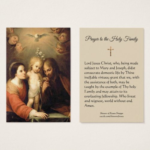 Holy Family Prayer Jesus Mary St Joseph Holy Card