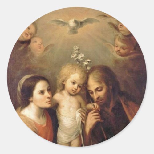 Holy Family _ Sacrada Familia Classic Round Sticker