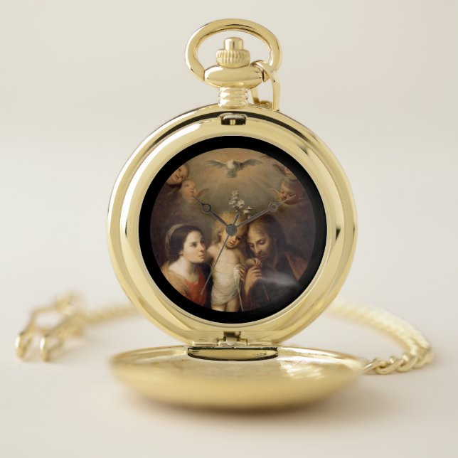 Holy Family Sacrada Familia Pocket Watch (Inside)