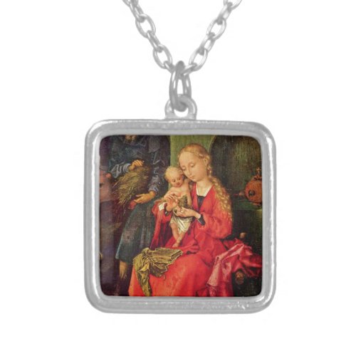 Holy Family Silver Plated Necklace