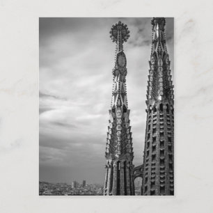 Holy Family towers in Barcelona Postcard