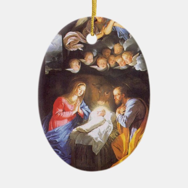 Holy Family With Angels Ornament (Front)