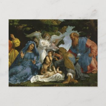 Holy Family With Saints And Angels Postcard by dmorganajonz at Zazzle