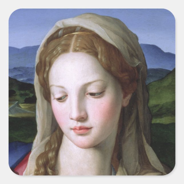 Holy Family with St. Anne and the infant St. John Square Sticker (Front)