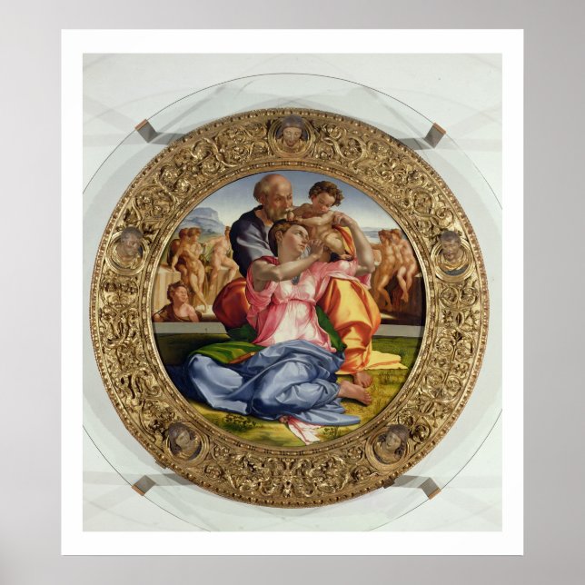 Holy Family with St. John (Doni Tondo), 1504-05 (o Poster (Front)