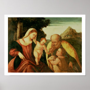 Holy Family with St. John Poster