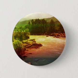 Holy Ganga Ganges River North of Haridwar India Pinback Button