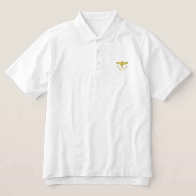Holy Ghost Embroidered Polo Shirt (Design Front)