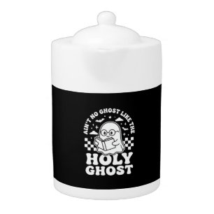 Holy Ghost Retro Halloween Ghost Design_1 Teapot