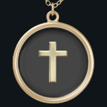 Holy Gold Cross Plated Necklace<br><div class="desc">The Holy Gold Cross Gold Plated Necklace is fully customizable and unique to wear for any occasions. Designed by Norman.R.</div>