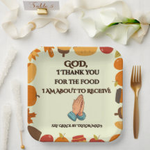 HOLY GOODNESS SAY GRACE Thanksgiving Religious 9"