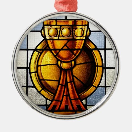 Holy Grail Stained Glass - Sacrament Metal Ornament