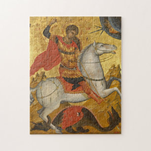 Holy Great Martyr George Orthodox Christian Icon   Jigsaw Puzzle