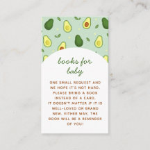 Holy Guacamole Avocado Baby Shower Book Request