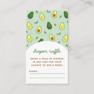 Holy Guacamole Avocado Baby Shower Diaper Raffle Enclosure Card