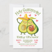 Holy Guacamole Avocado Baby Shower Fiesta girl Invitation (Front)