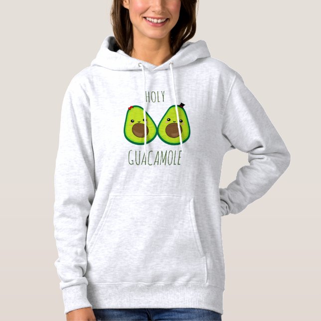 Holy Guacamole Avocado Couple Love Women Hoodie (Front)