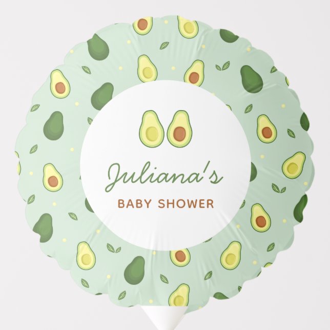 Holy Guacamole Avocado Green Baby Shower Balloon (Front)