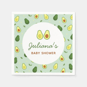 Holy Guacamole Avocado Green Baby Shower Napkins