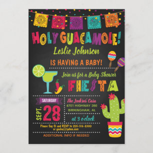 Holy Guacamole Baby Shower Fiesta Invitation