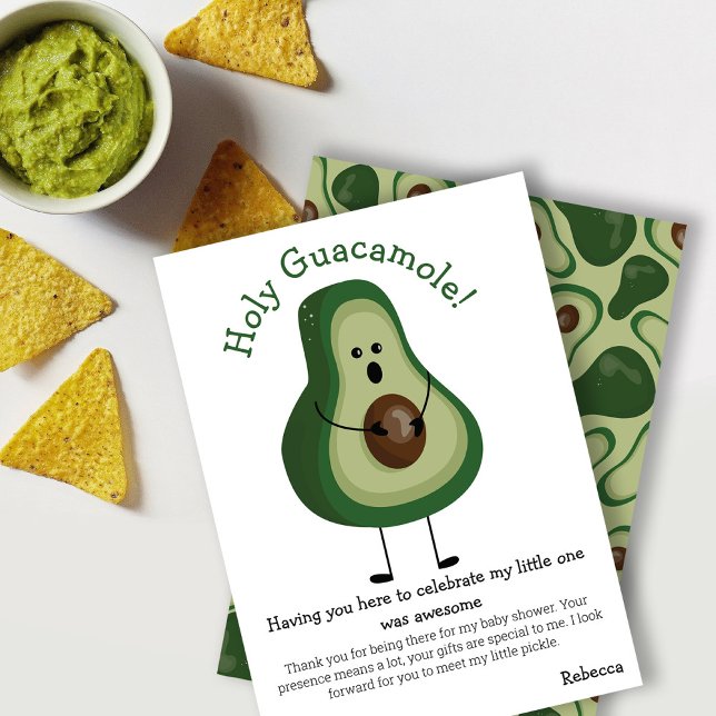 Holy Guacamole! baby shower Thank You Card (Creator Uploaded)