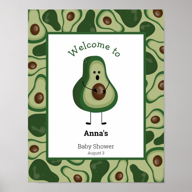Holy Guacamole! baby shower welcome Poster (Front)