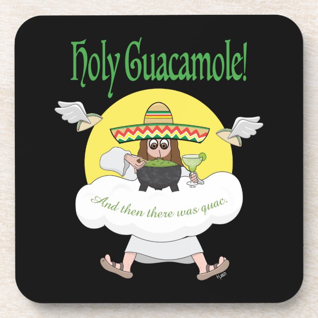 Holy Guacamole Beverage Coaster (Front)