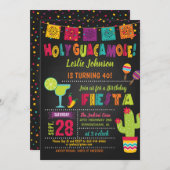 Holy Guacamole Birthday Fiesta Invitation (Front/Back)