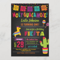 Holy Guacamole Birthday Fiesta Invitation - Kid