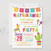 Holy Guacamole Birthday Fiesta Invitation - Kid W (Front)