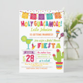 Holy Guacamole Bridal Shower Fiesta Invitation W (Standing Front)