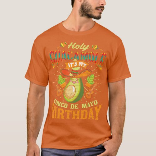Holy Guacamole Cinco De Mayo Birthday  retro T_Shirt