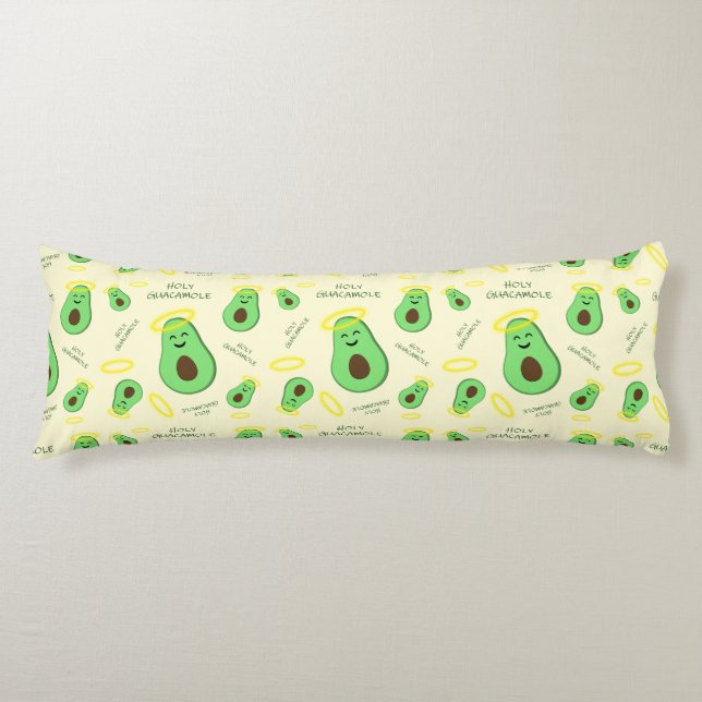 Holy Guacamole cute avocado Body Pillow (Front)