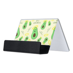 Holy Guacamole cute avocado Desk Business Card Holder