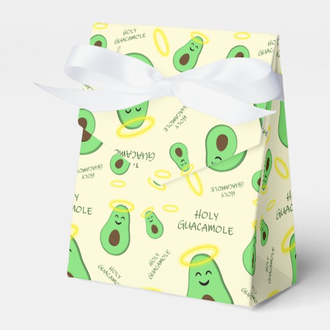 Holy Guacamole cute avocado Favor Boxes (Front Side)