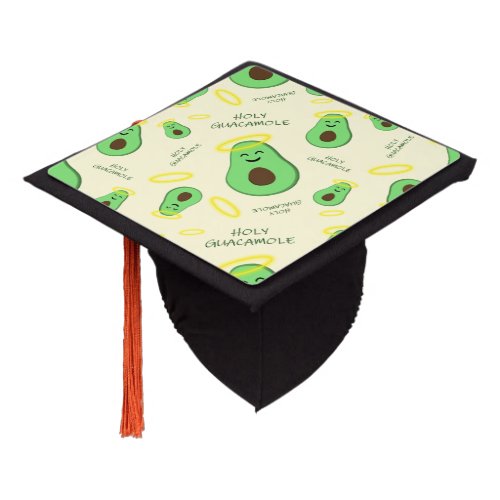 Holy Guacamole cute avocado Graduation Cap Topper