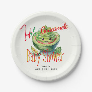 Holy Guacamole Fiesta Baby Shower CUSTOM Paper Plates