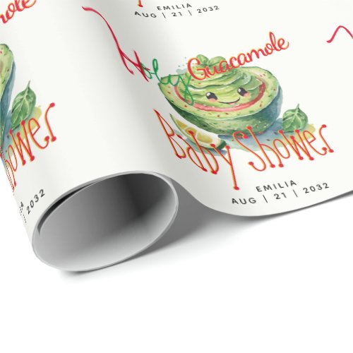 Holy Guacamole Fiesta Baby Shower CUSTOM Wrapping Paper