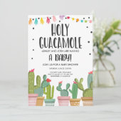 Holy Guacamole Fiesta Baby Shower Invitation (Standing Front)