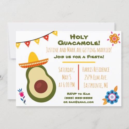 Holy Guacamole Fiesta Invitation